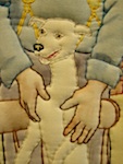 Ken Ellis Shore Family Chicago Artist Quilted Embroidered Painting dog